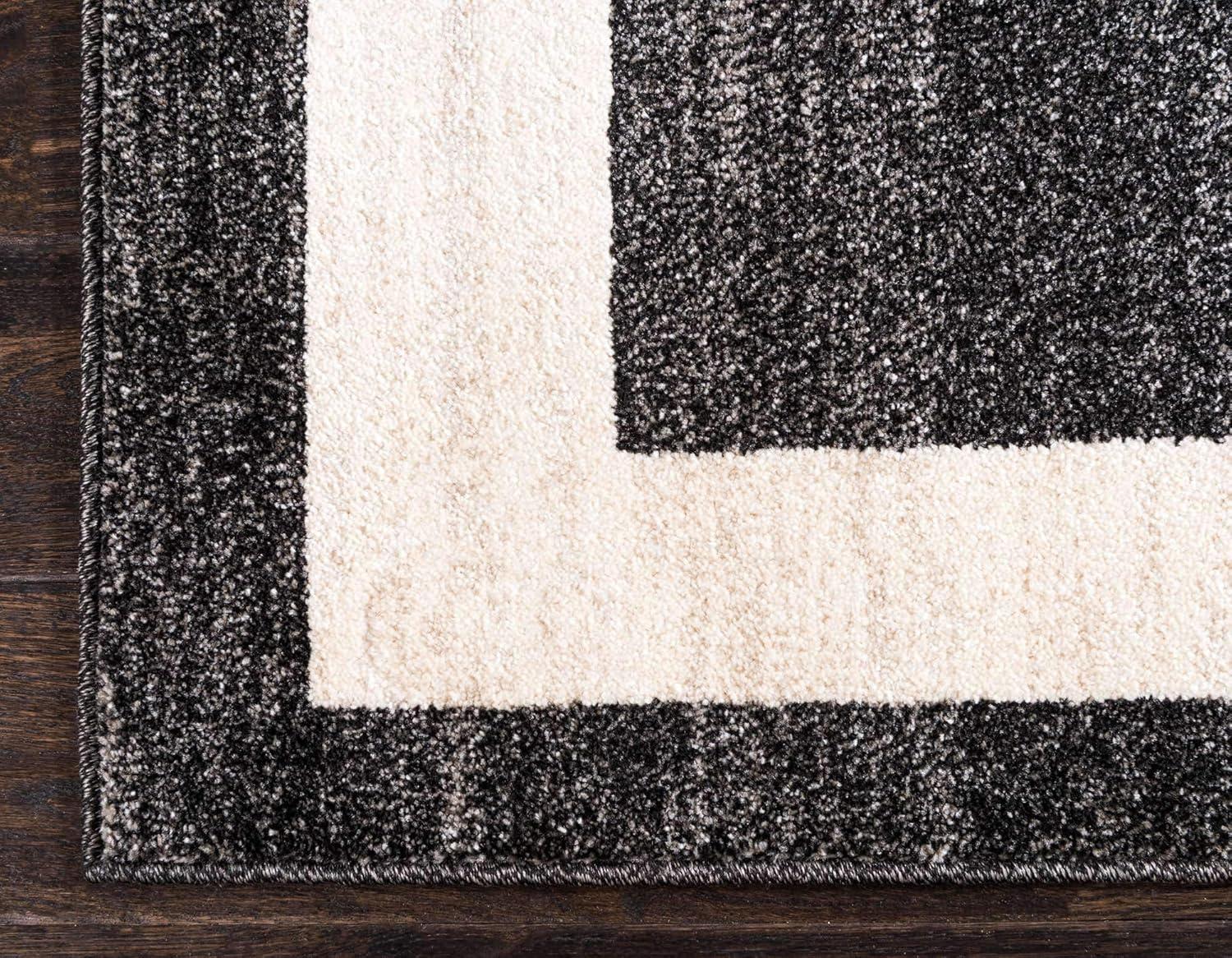 Rugs.com Angelica Collection Rug – 5' x 8' Black Medium Rug Perfect For Bedrooms, Dining Rooms, Living Rooms