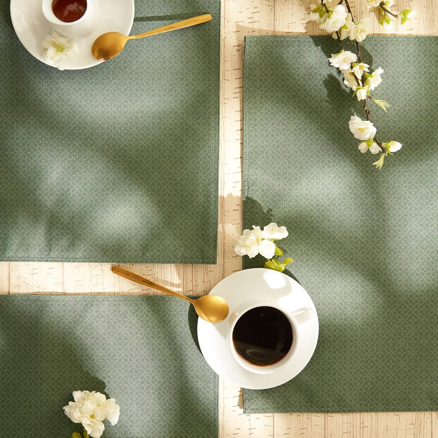 Artichoke Tonal Lattice Print Outdoor Placemat (Set of 6)