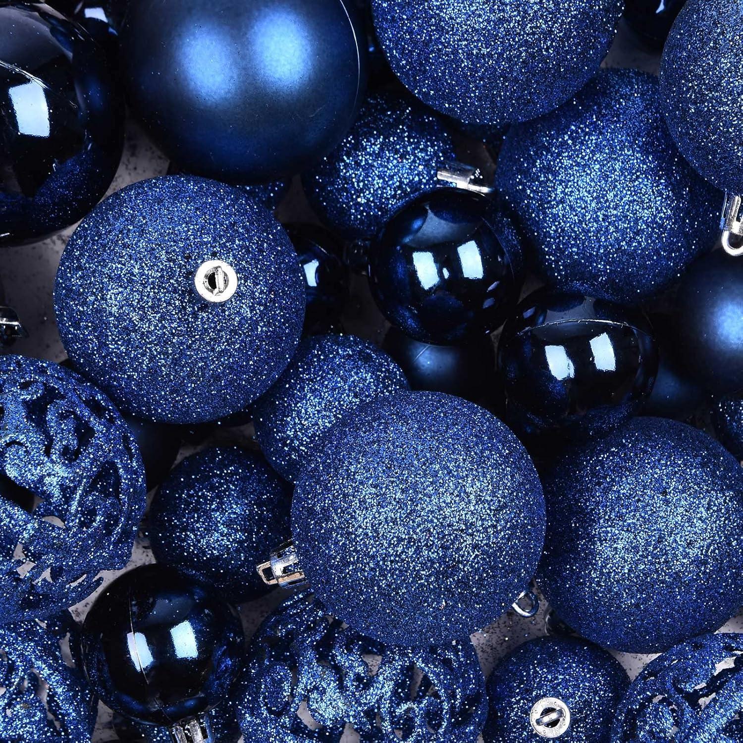 100-Piece Dark Blue Shatterproof Halloween Ornament Set