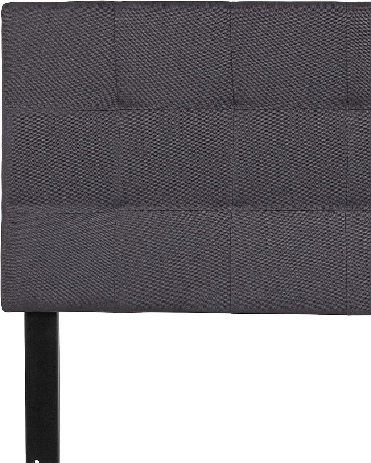Flash Furniture Bedford Tufted Upholstered Full Size Headboard in Dark Gray Fabric