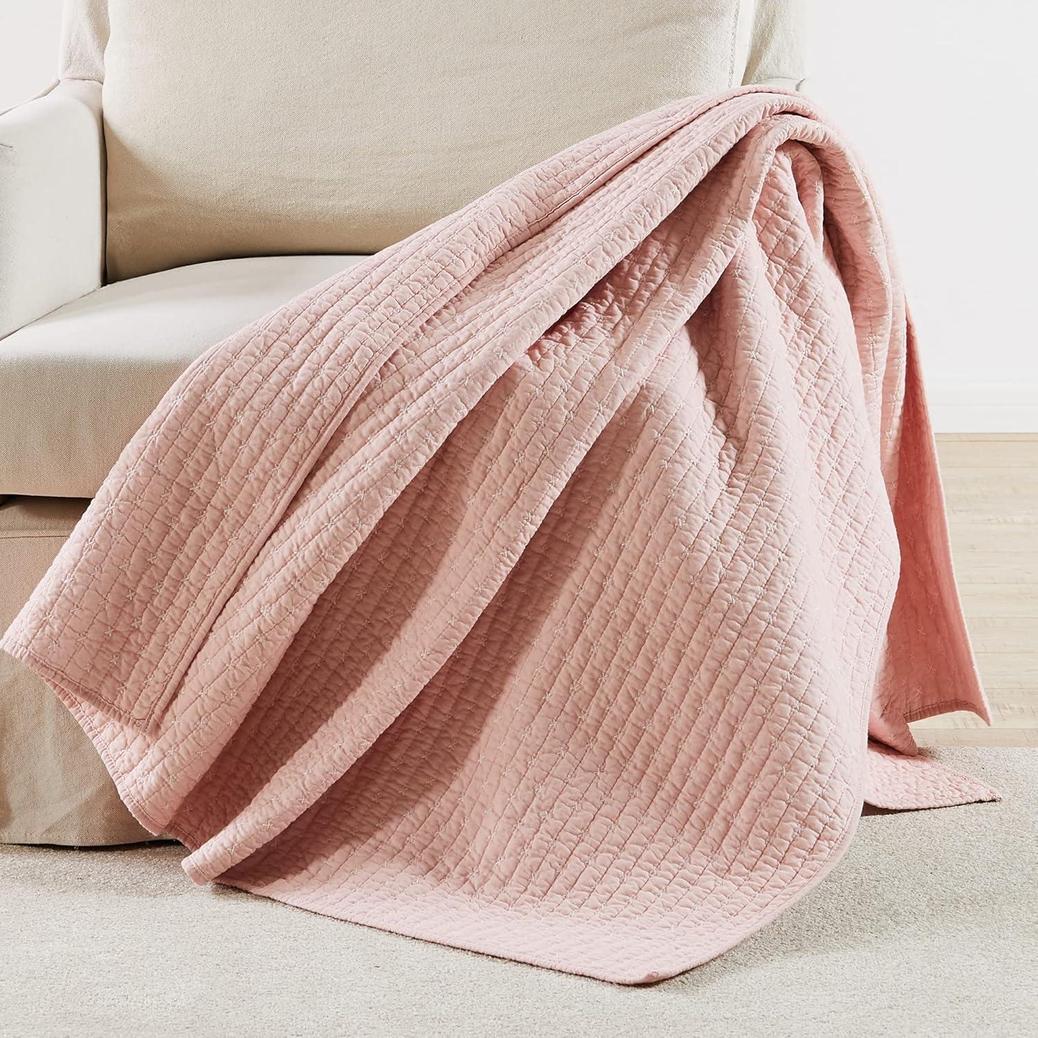 Madison Park Journey Oversized Quilted Throw with Scalloped Edges