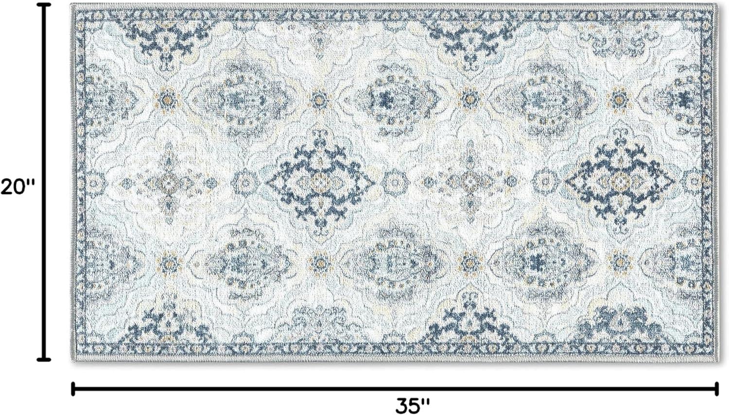 Town & Country Everyday Avani Medallion Everwash Washable Non-Slip Backing Area Rug Gray