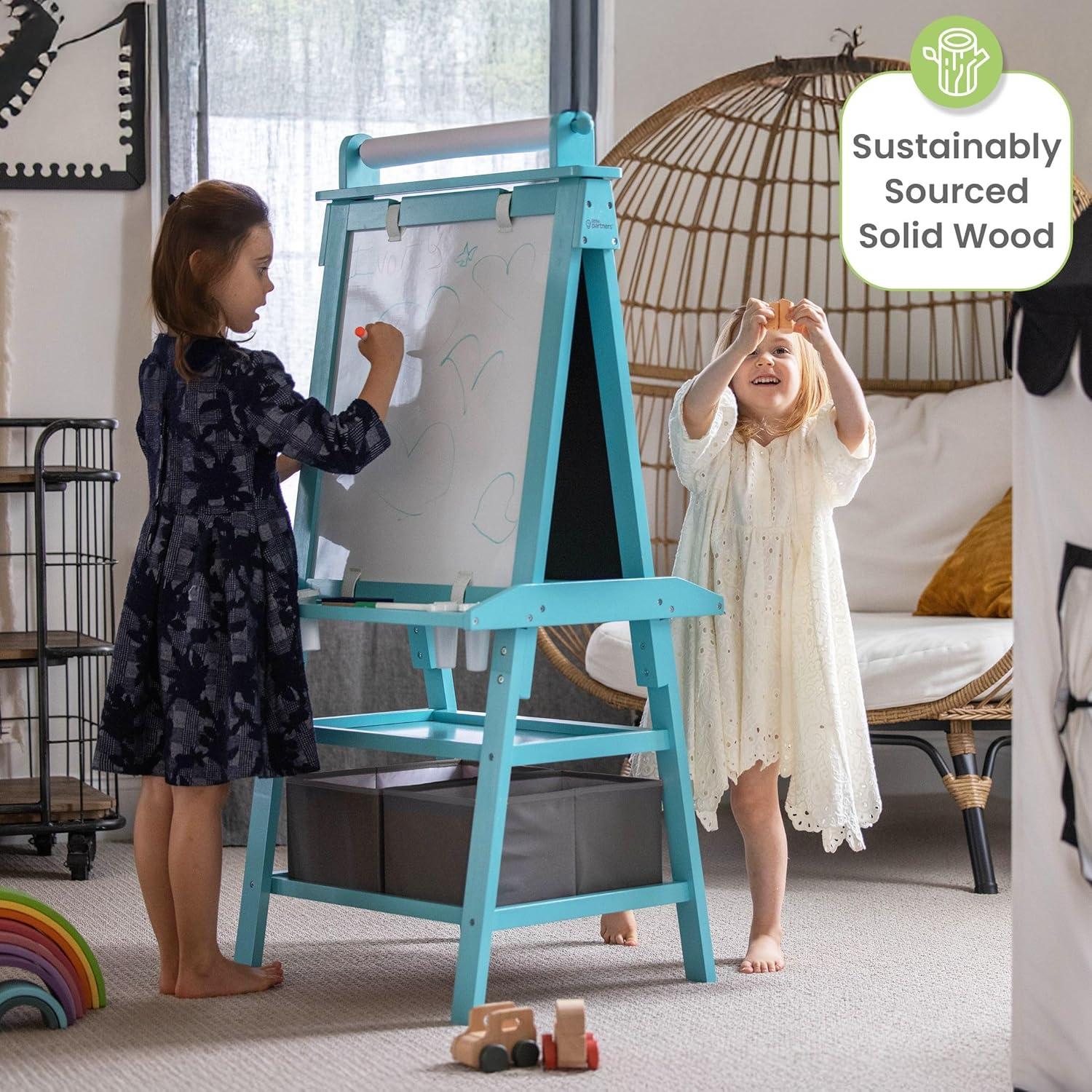 Little Partners Deluxe Art Magnetic Board Easel & Reviews | Wayfair