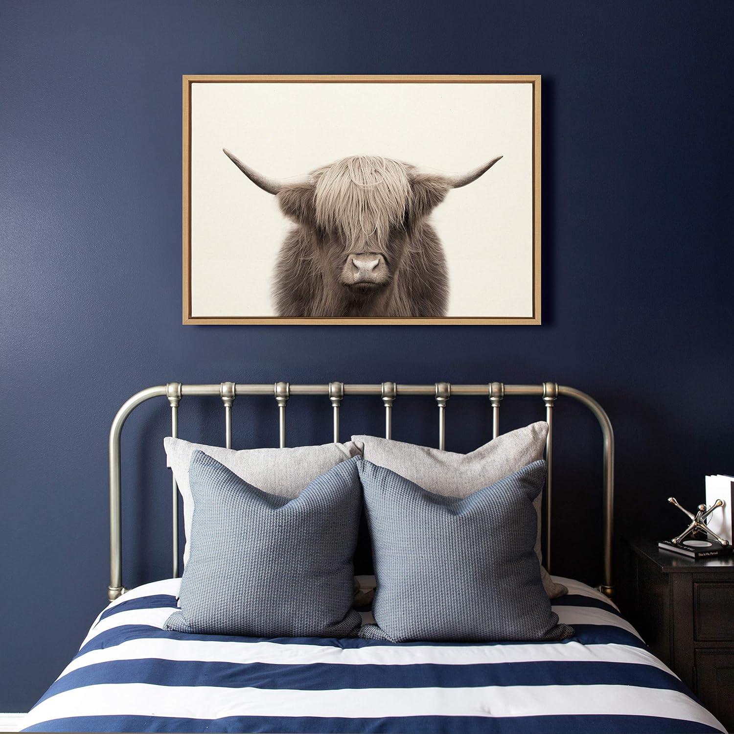 Williston Forge Jeylan " Hey Dude Highland Cow BW " by The Creative Bunch Studio