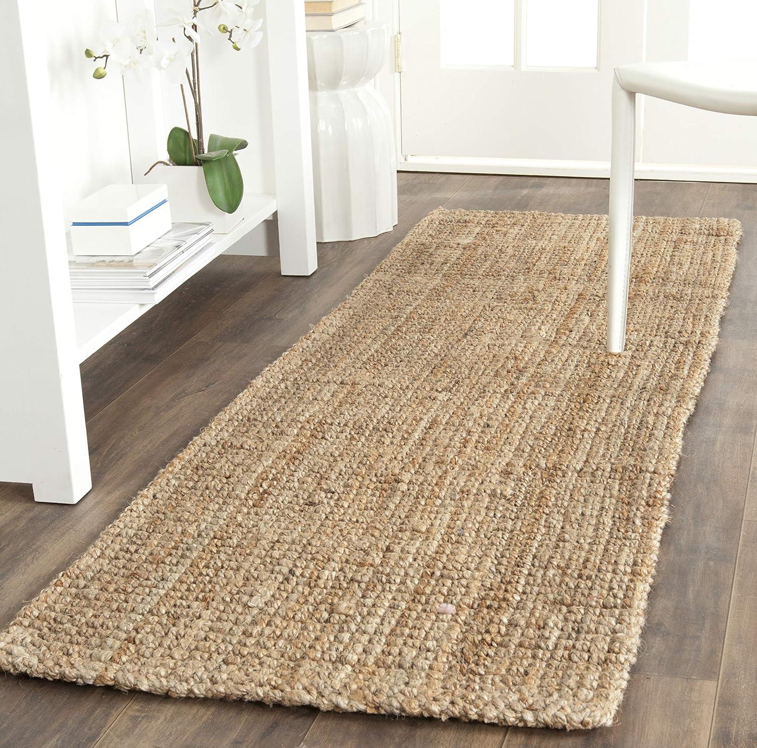 Handmade Natural Jute Runner Rug, 2'3" x 13'