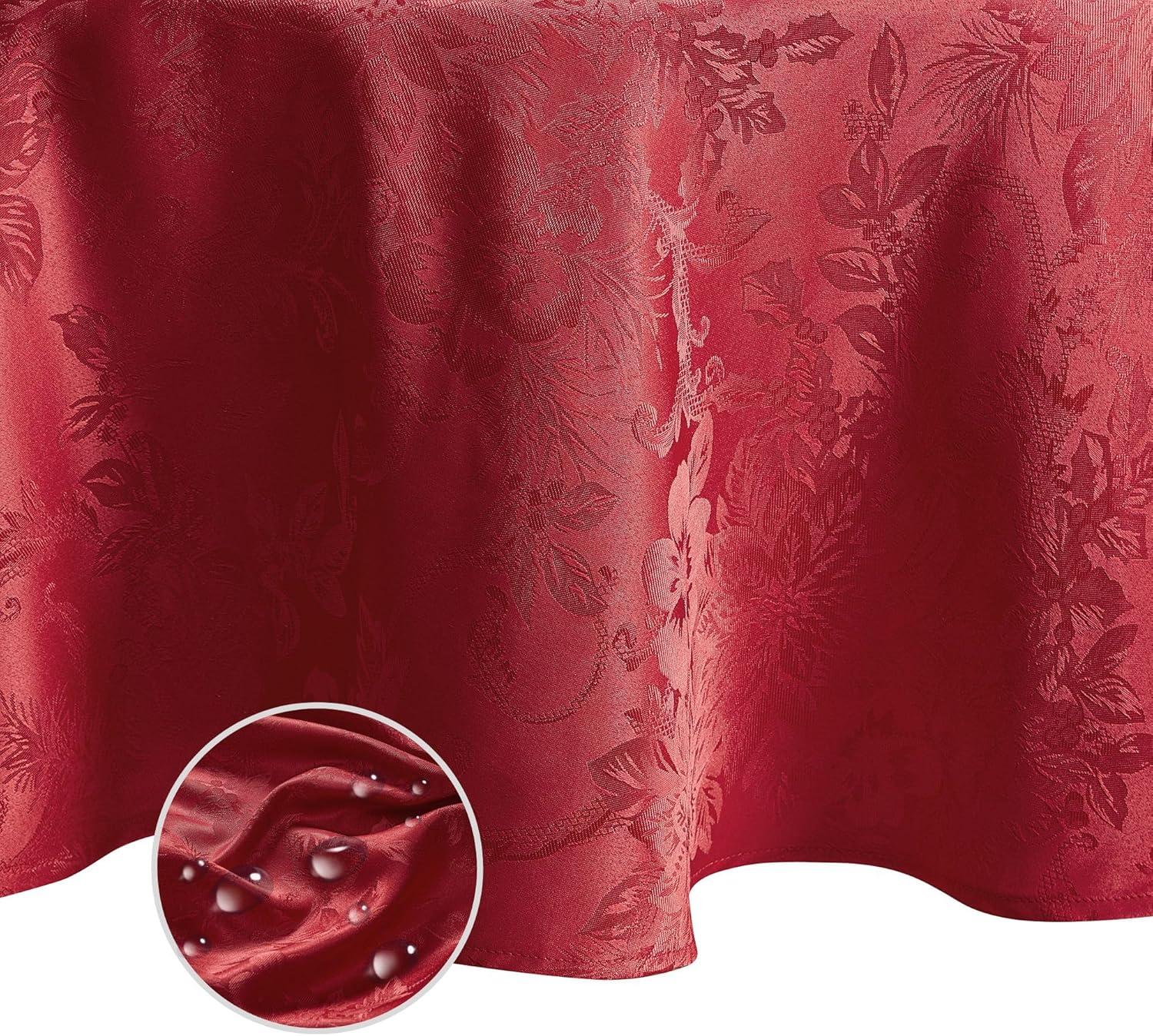 Astoria Grand Tilghman Poinsettia Floral Woven Tablecloth