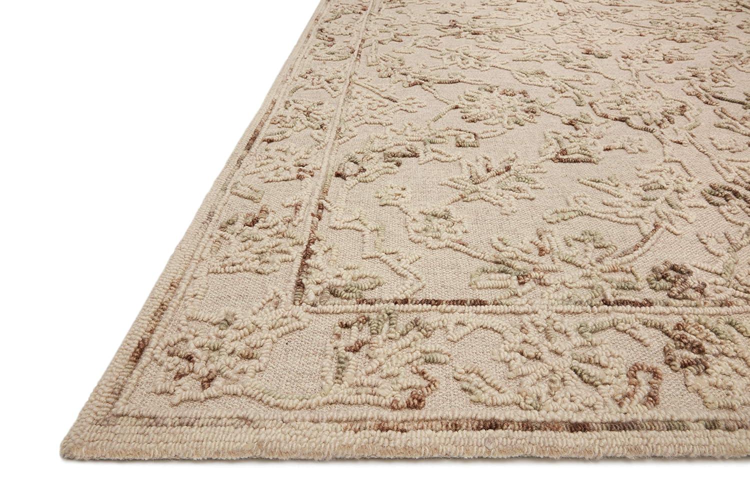Loloi II Halle HAE-02 Floral Natural / Sage Area Rug 9'-3" x 13'