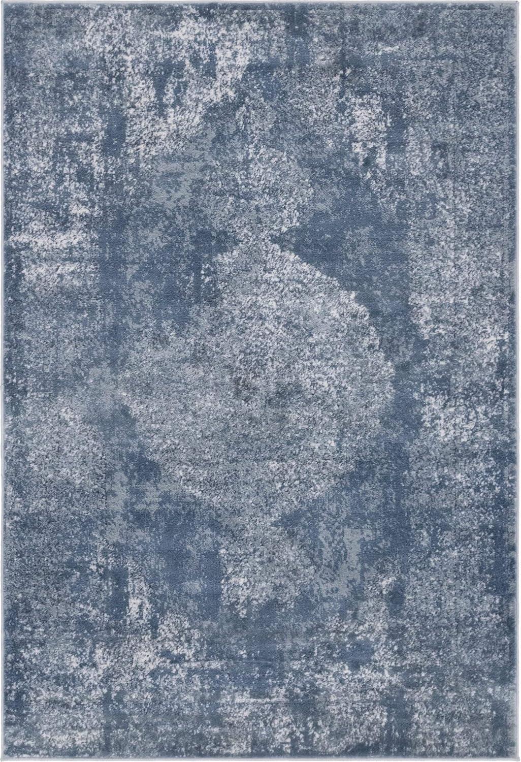 Rugs.com Oregon Collection Rug – 4' x 6' Gray Low-Pile Rug Perfect For Living Rooms, Large Dining Rooms, Open Floorplans