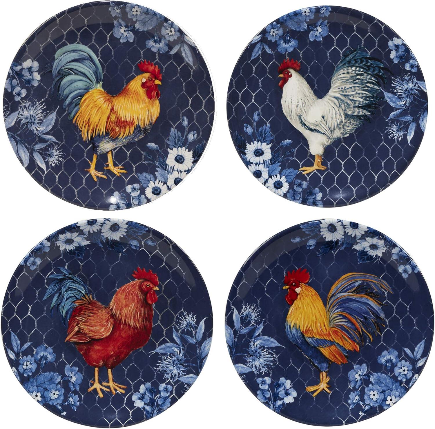 Certified International  Indigo Rooster 16-piece Dinnerware Set, Service for 4