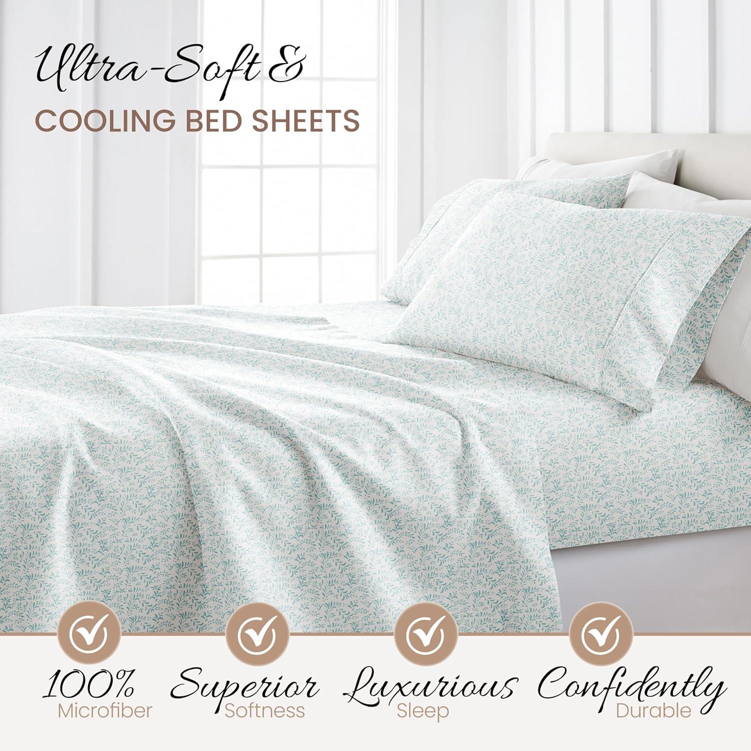 Simply Soft™ Burst of Vines Pattern Microfiber Sheet Set