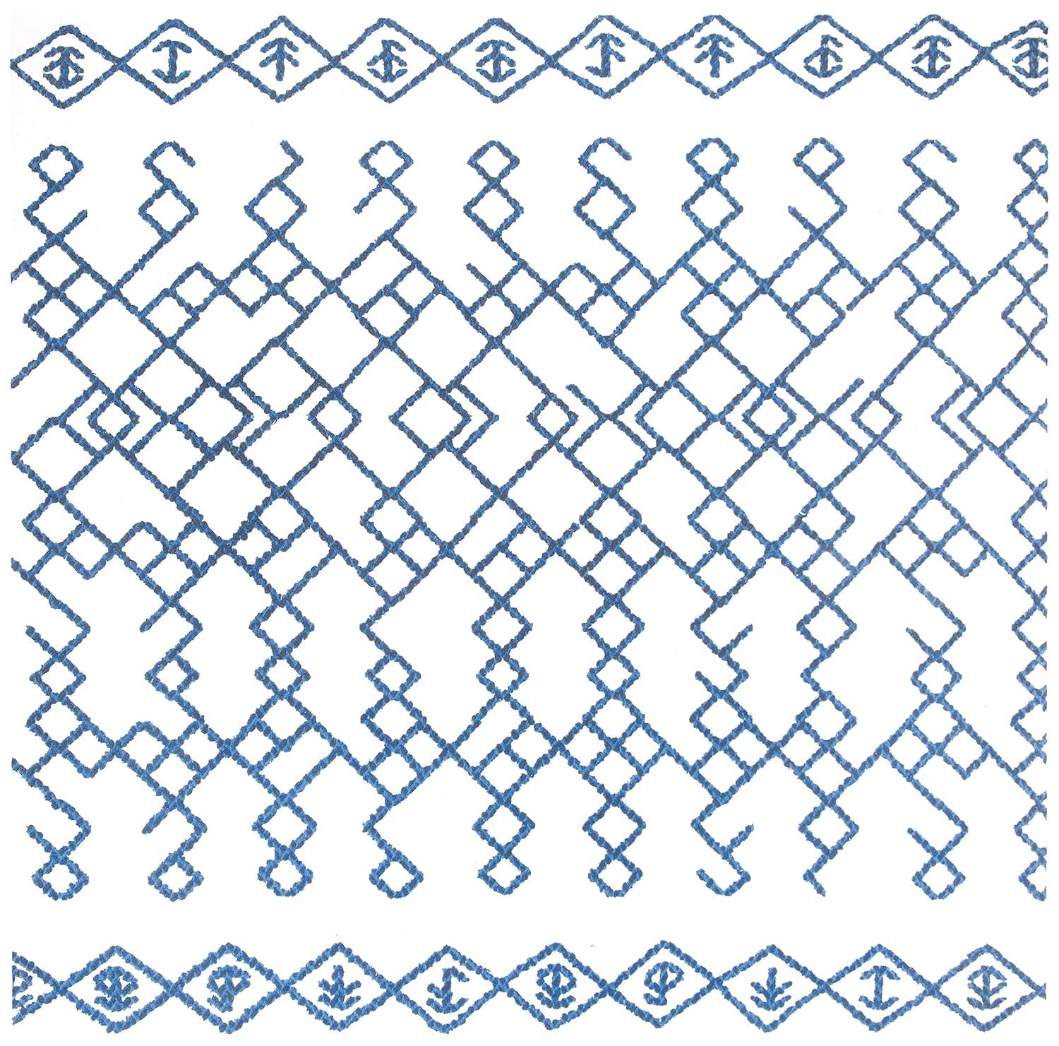 Cedar Brook CDR501 Loomed Indoor Area Rug - Ivory/Navy - 6'x6' - Safavieh