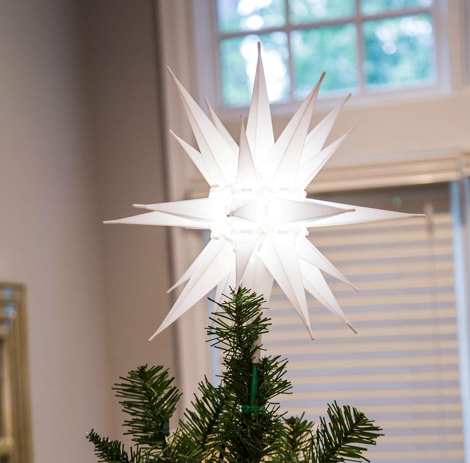 Elf Logic Star Tree Topper Christmas Moravian Star for Indoor or Outdoor 12 inch