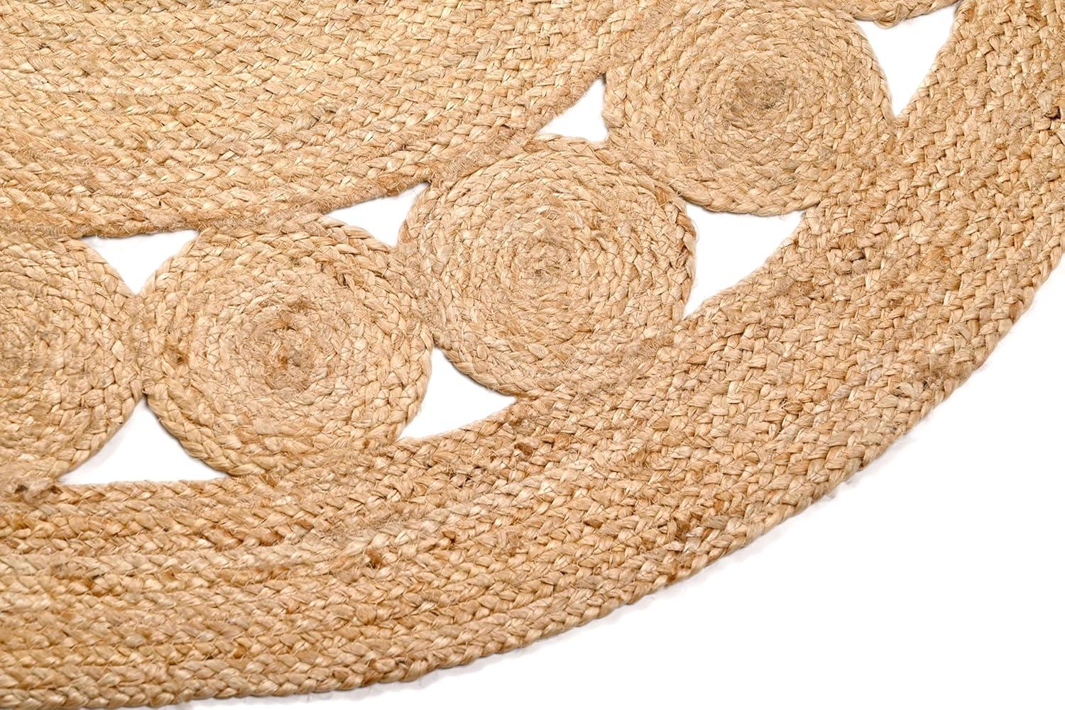 Natural Fiber NFB306 Hand Woven Area Rug - Natural - 4' round - Safavieh.