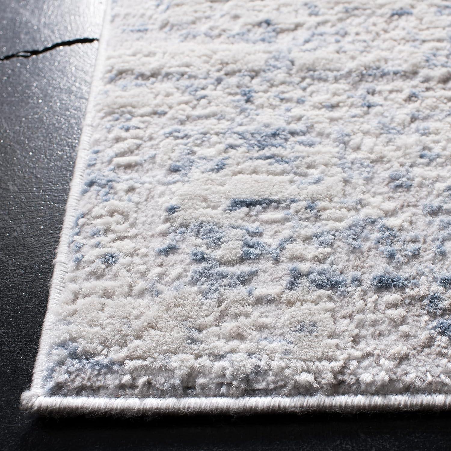 Amelia ALA700 Power Loomed Area Rug - Ivory/Blue - 3'x3' - Safavieh.