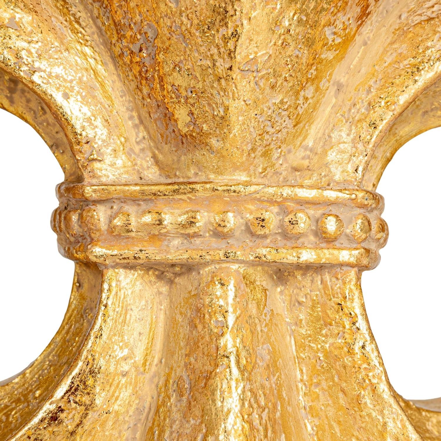 Gold Fleur de Lis Resin Decorative Bookends