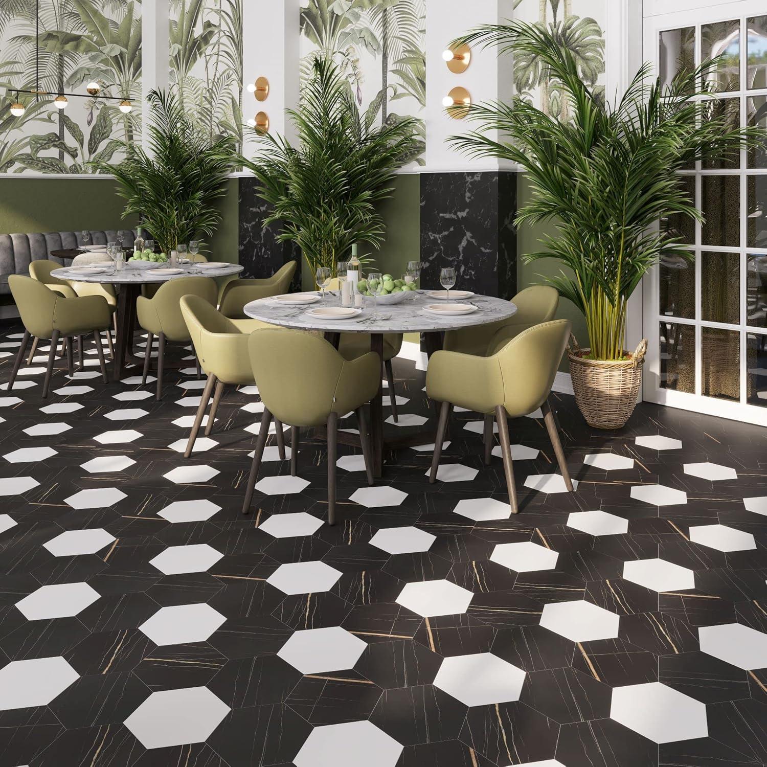 GlueCore Mosaic 28mil x 12" W x 10" L Glue Down Vinyl Tile Flooring