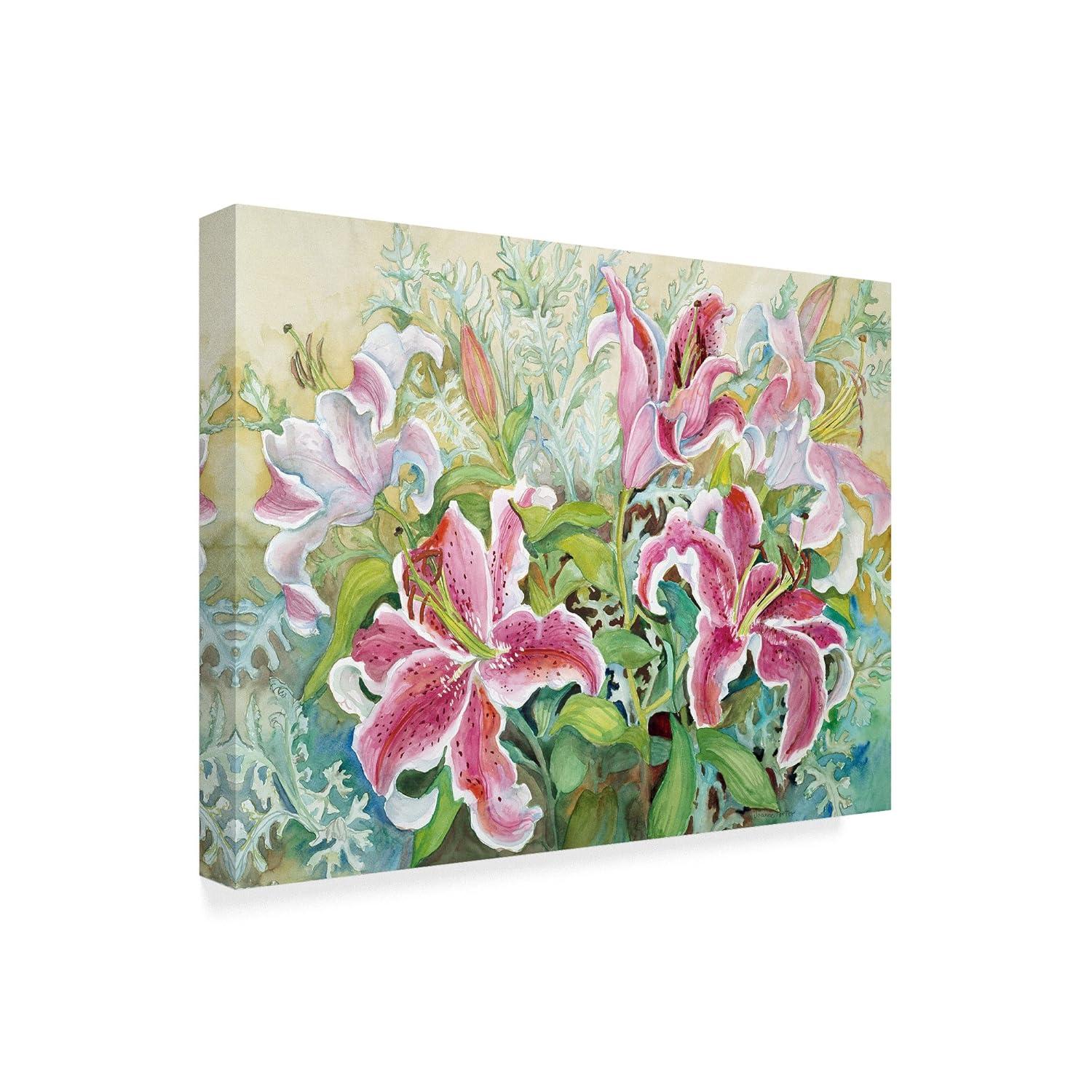 Trademark Fine Art Joanne Porter " Stargazer Lilies " by Joanne Porter
