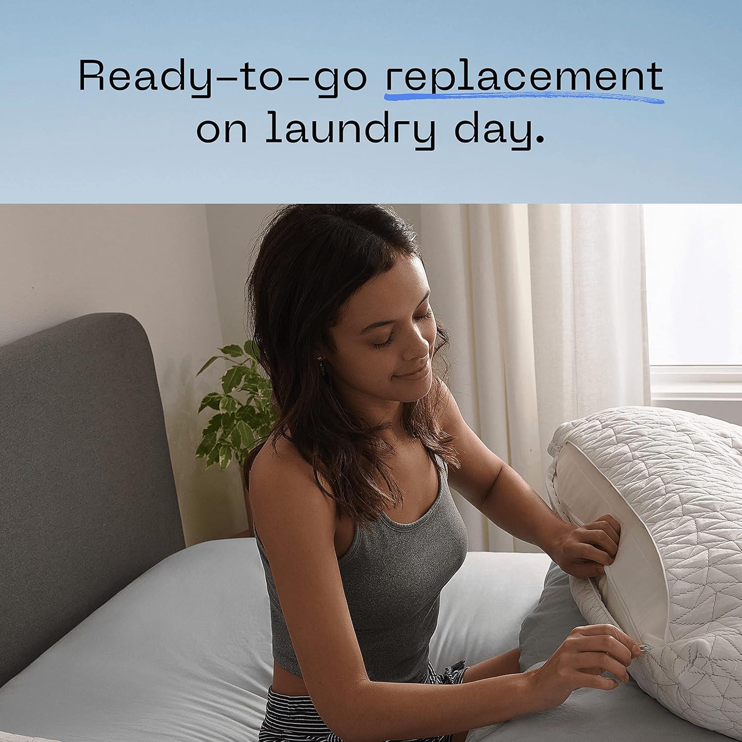 Coop Home Goods - The Original Pillow Cover, King Size Pillow Case for Memory Foam Pillows, Breathable Ultra Soft Lulltra Fabric Cover with Zipper