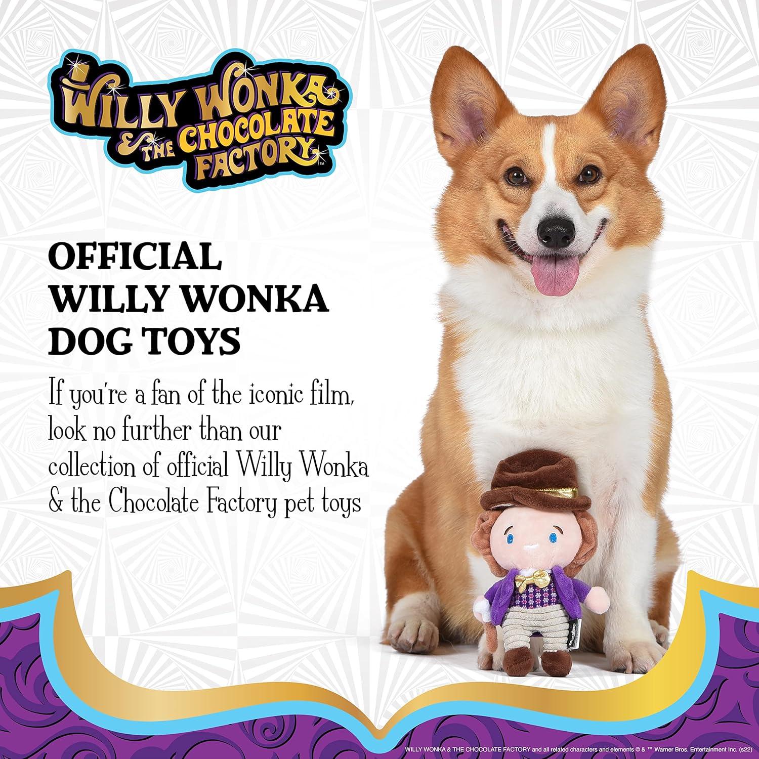 Willy Wonka: 6" Willy Wonka Plush Squeaker Figure Pet Toy