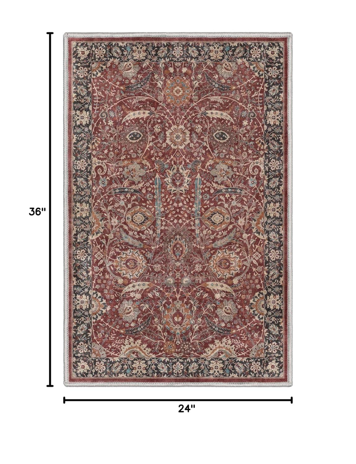 Asha Oriental Persian Flat-Weave Red Rug