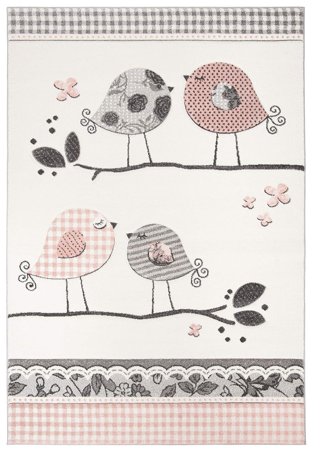 Carousel Kids CRK153 Power Loomed Area Rug - Pink/Ivory - 5'3"x7'6" - Safavieh.