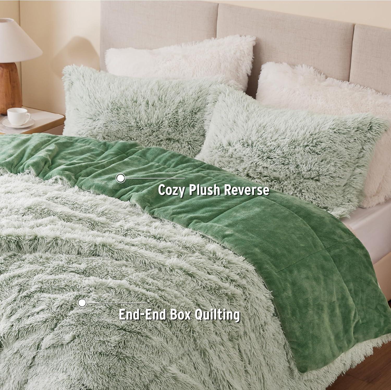 Malea Shaggy Faux Fur Comforter Mini Set