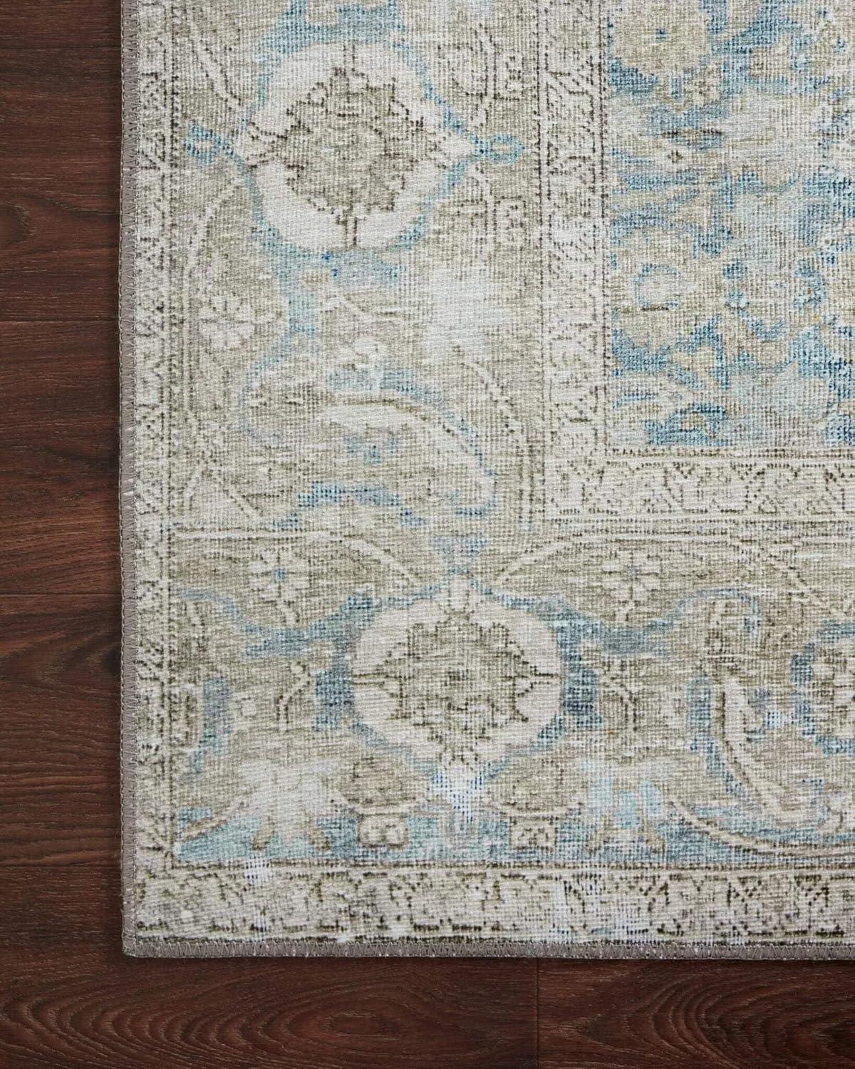 Loloi II Wynter WYN-10 Ocean / Silver Oriental Area Rug 2'-0" x 5'-0"