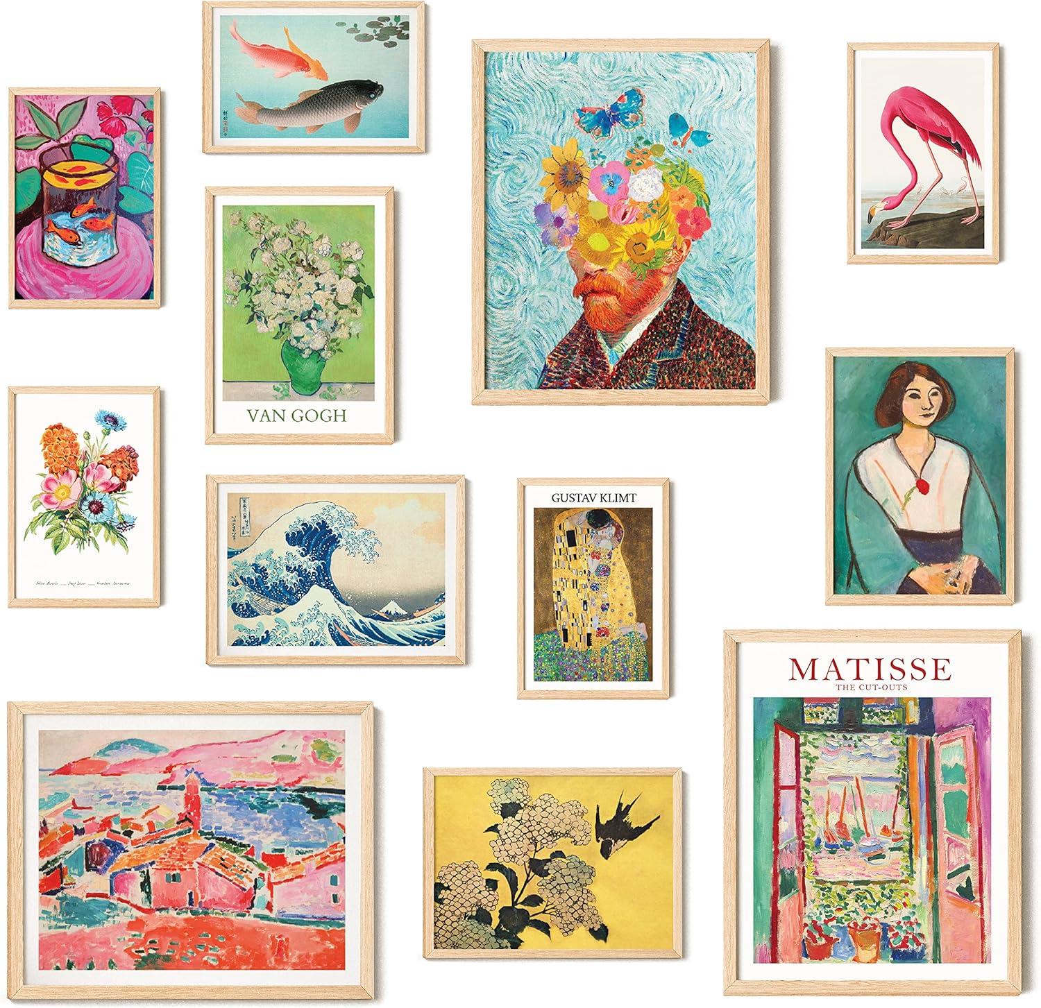 97 Decor Vintage Eclectic Wall Art Prints - Maximalist Funky Pictures, Bright Famous Artist Prints For Wall Decor, Gallery Colorful Art Posters For Bedroom (unframed)