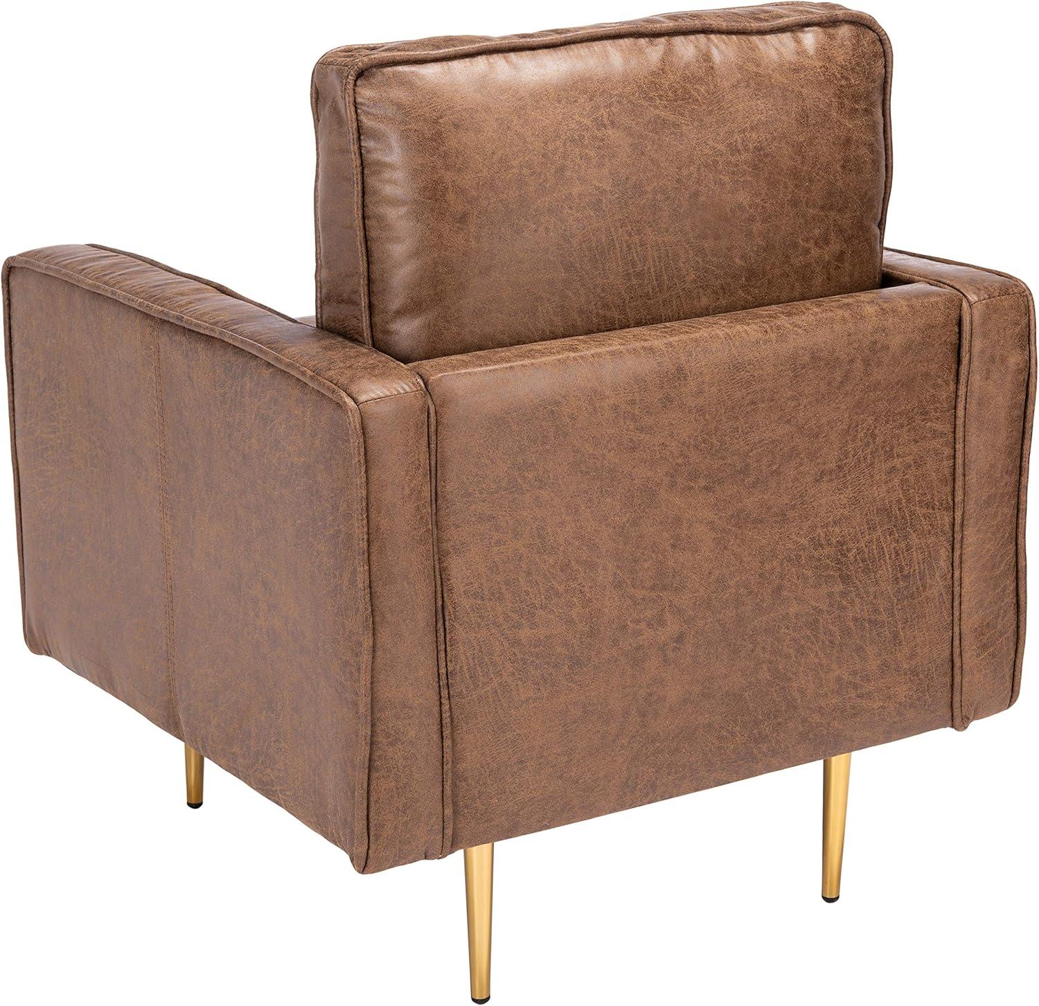 Paityn Accent Chair - ACH2000 - Brown/Gold - Safavieh