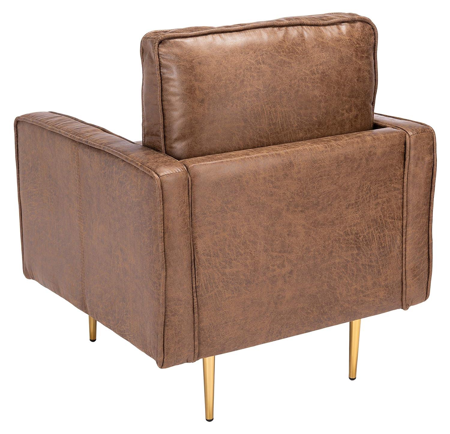 Paityn Accent Chair - ACH2000 - Brown/Gold - Safavieh