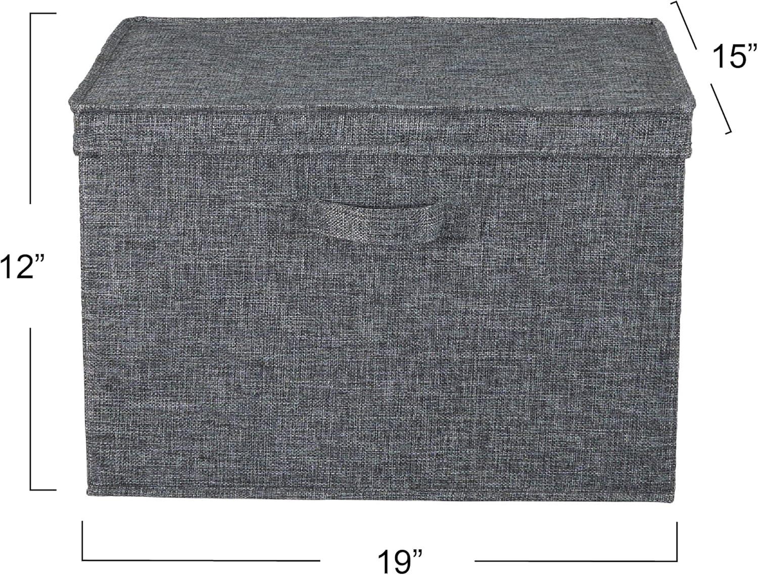 Household Essentials Household Essentials Wide Storage Box Fabric Bin (Set of 2)