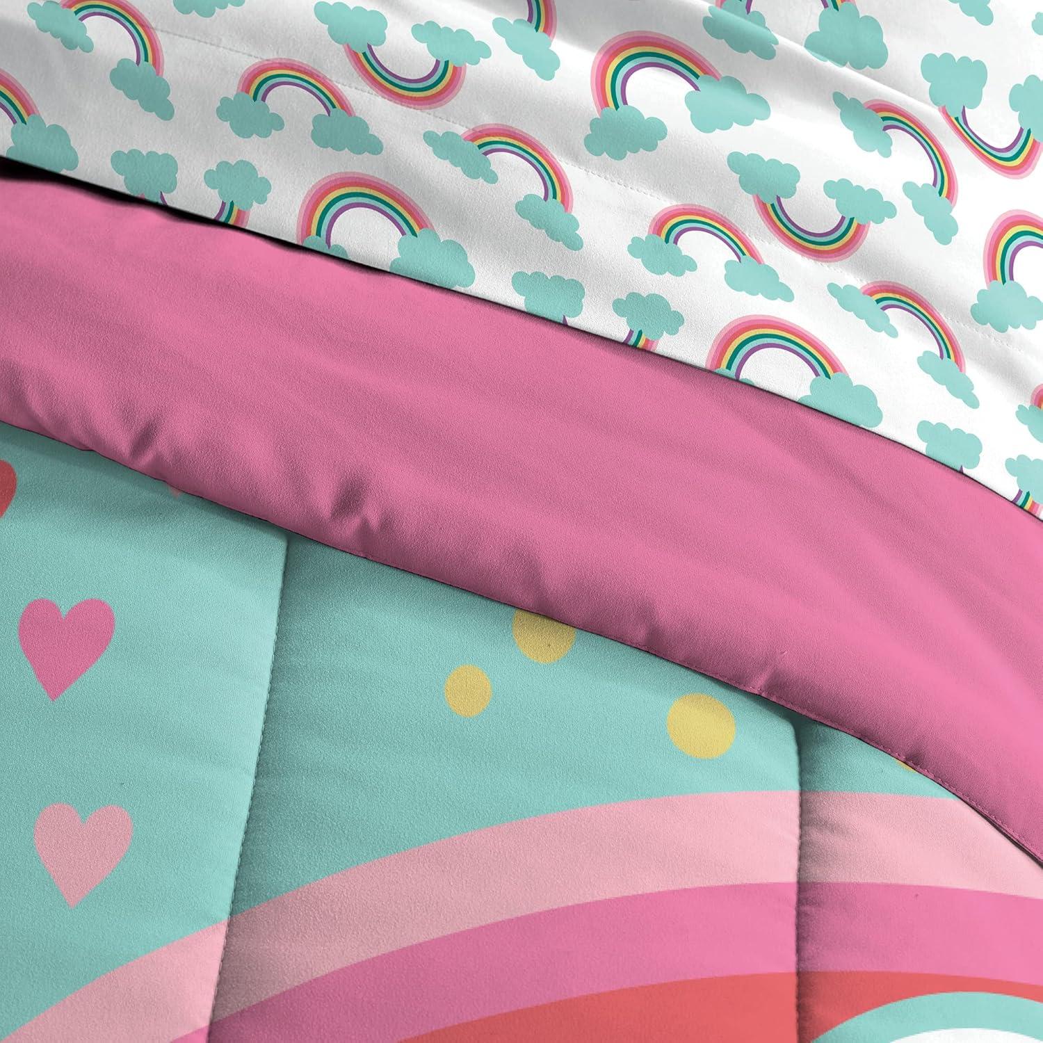 Dream Factory Dream Factory Rainbow Flare Rainbow Microfiber Reversible Modern & Contemporary Comforter Set