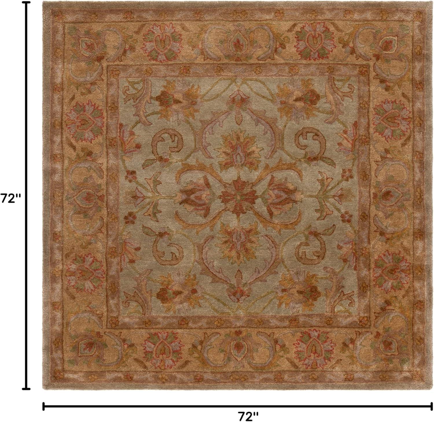 Heritage HG811 Hand Tufted Area Rug - Green/Gold - 6'x6' - Safavieh.