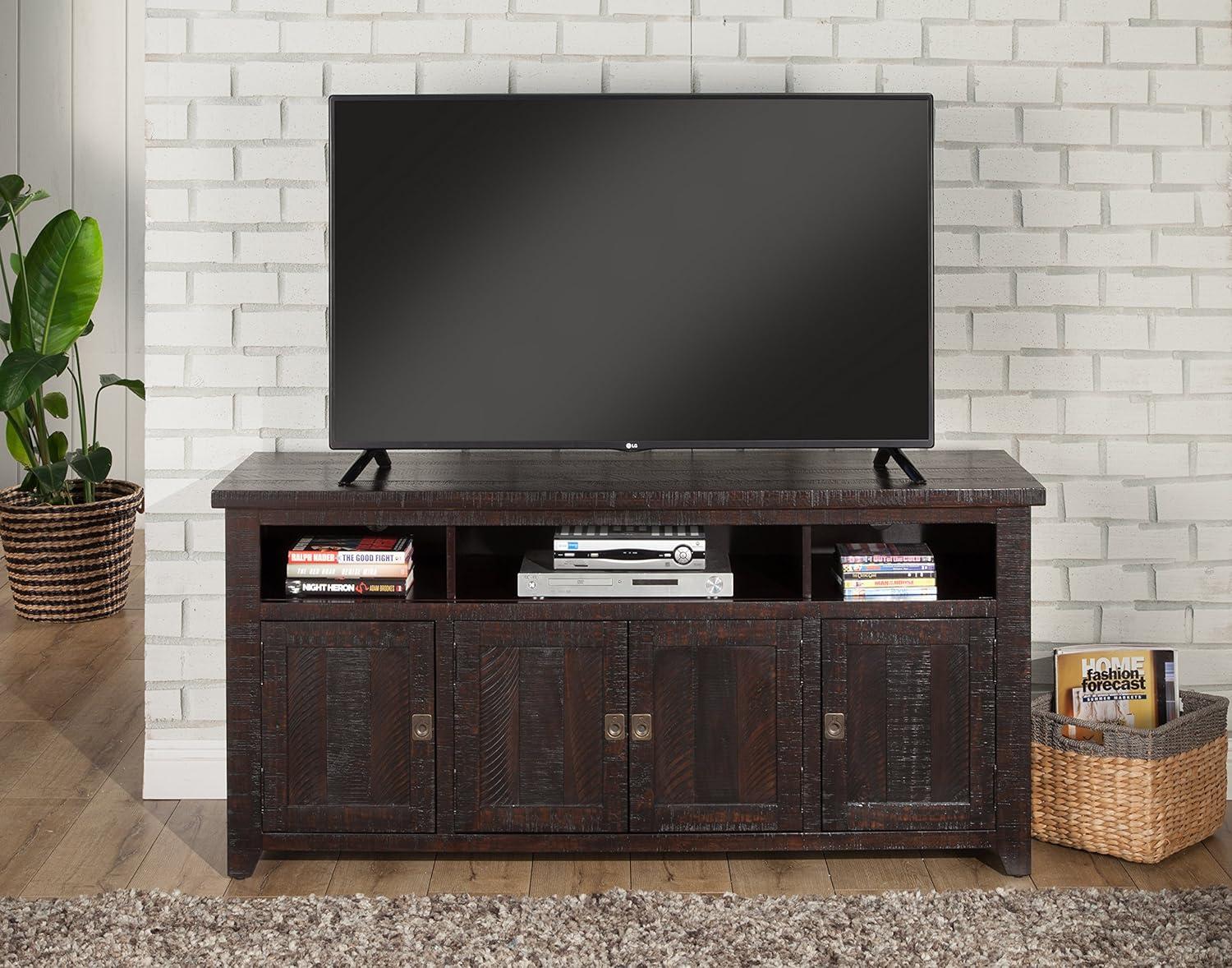 Coffee Plantation 65" Solid Wood TV Stand Espresso - Martin Svensson Home