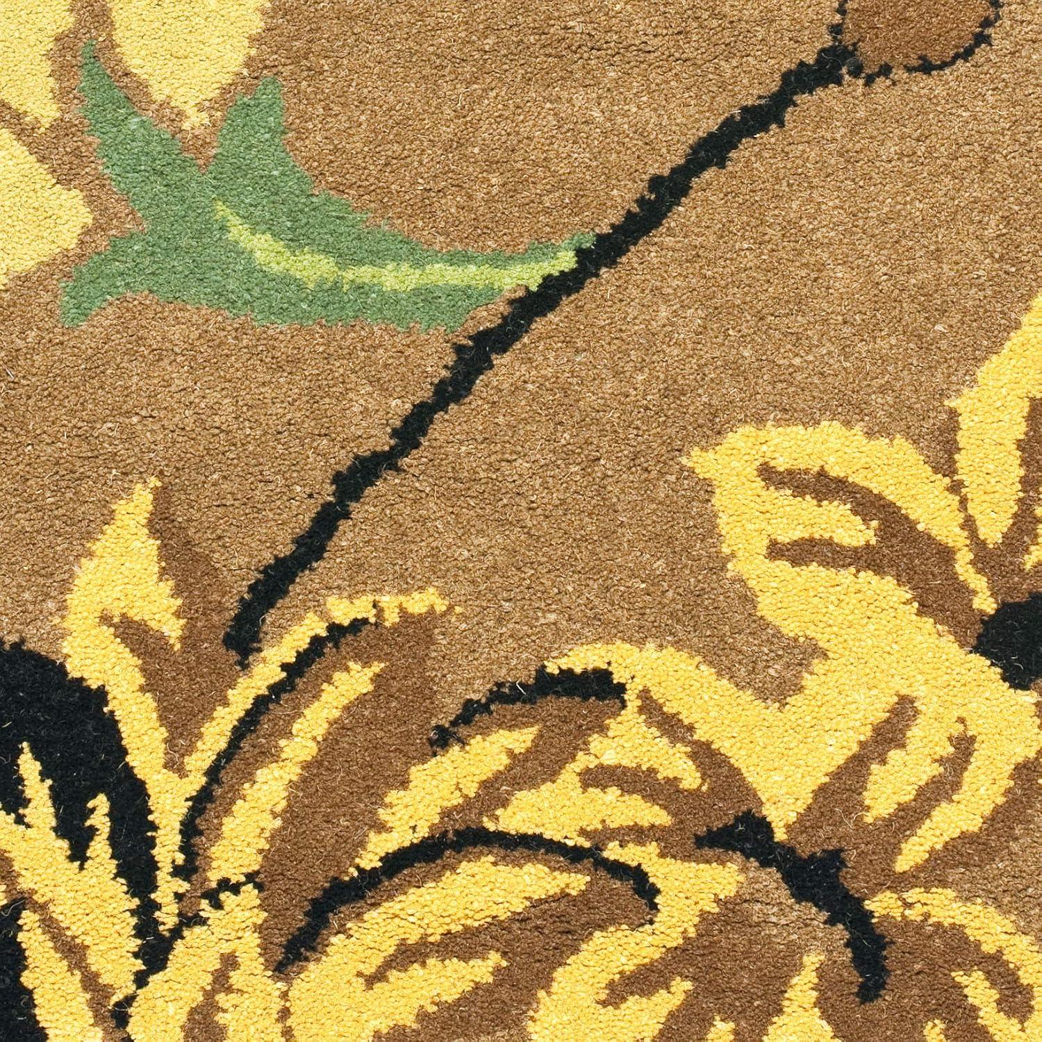 SAFAVIEH Soho Colin Floral Wool Area Rug, Brown/Multi, 5' x 8'