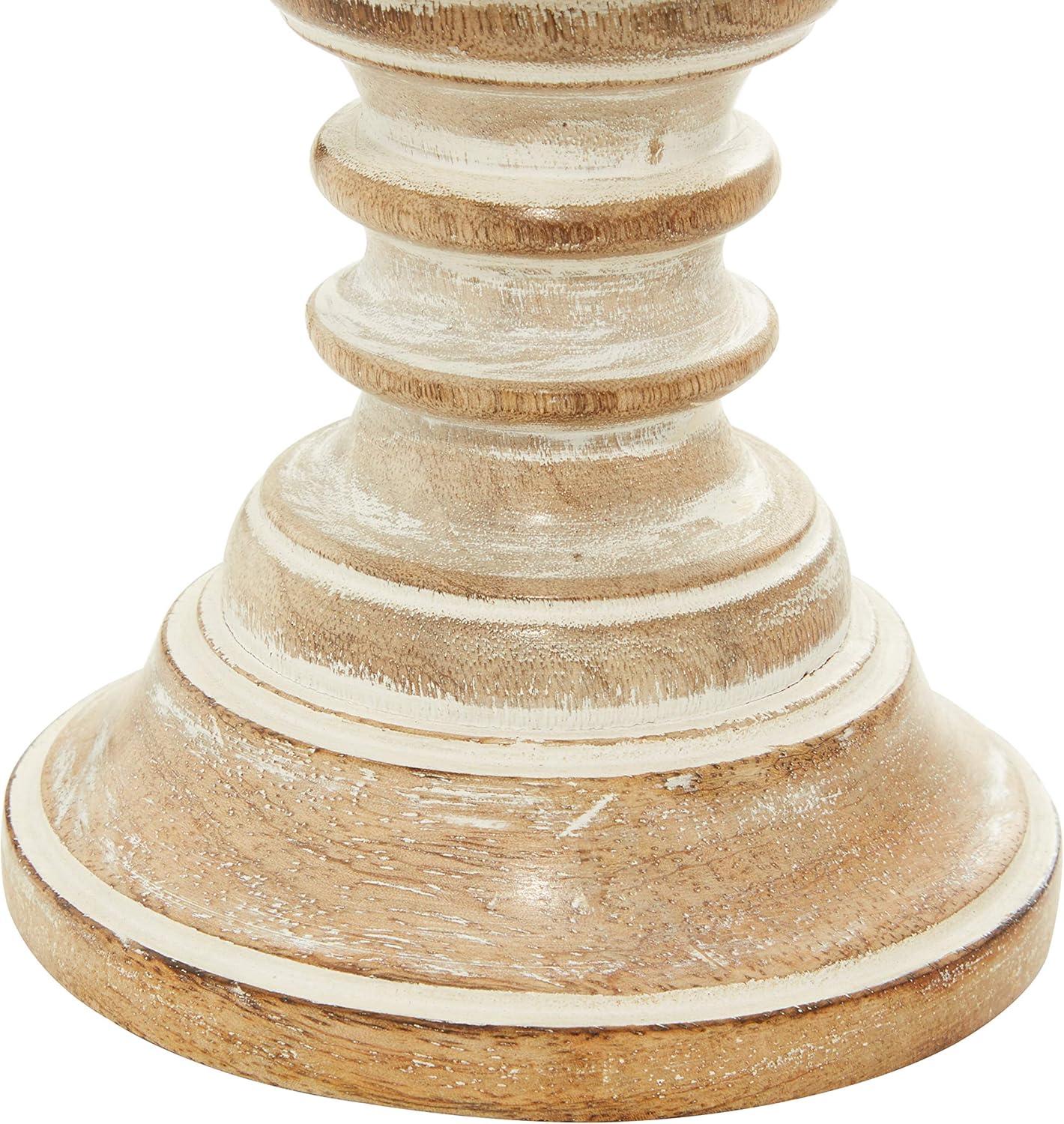 Candle Stands - Wood Candle Holder Pair
