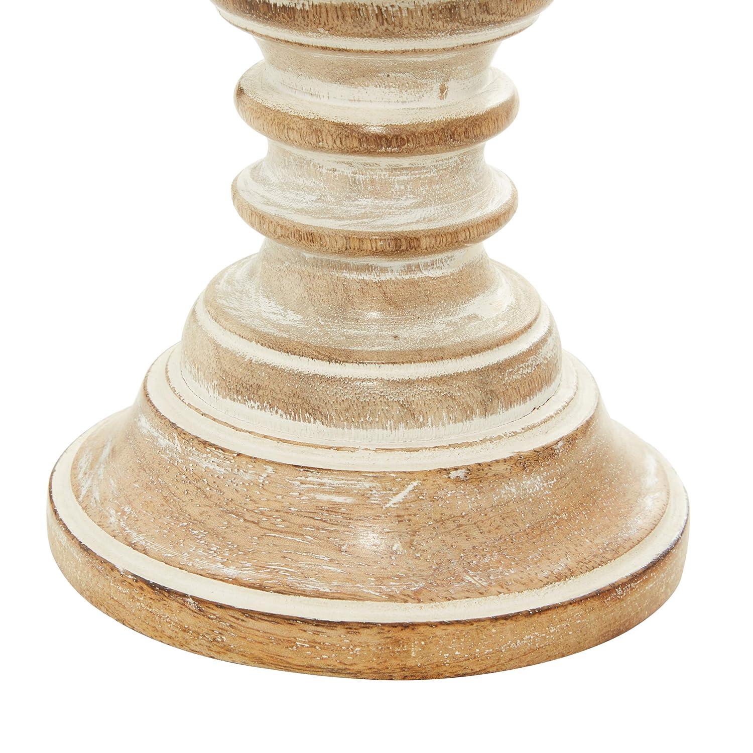 Candle Stands - Wood Candle Holder Pair