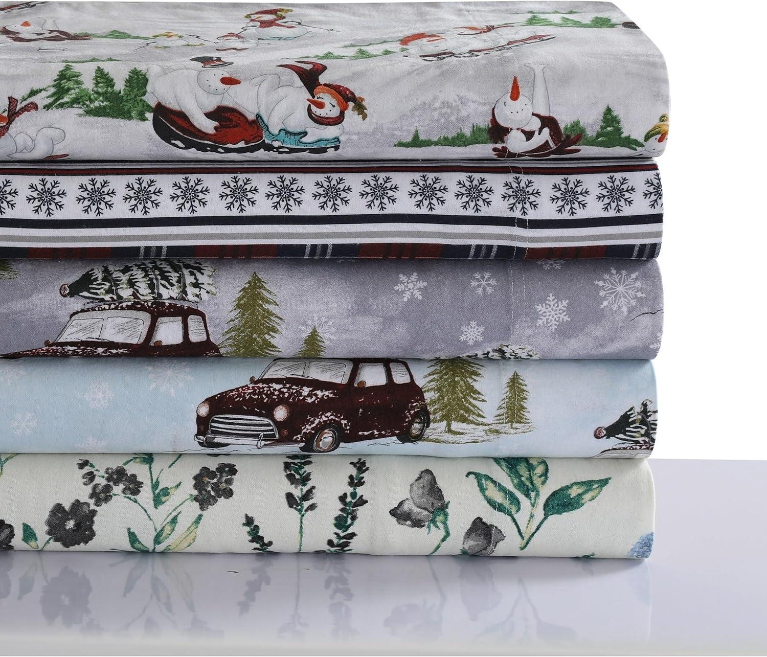 Tribeca Living Fleur Flannel Floral (Set of 2)