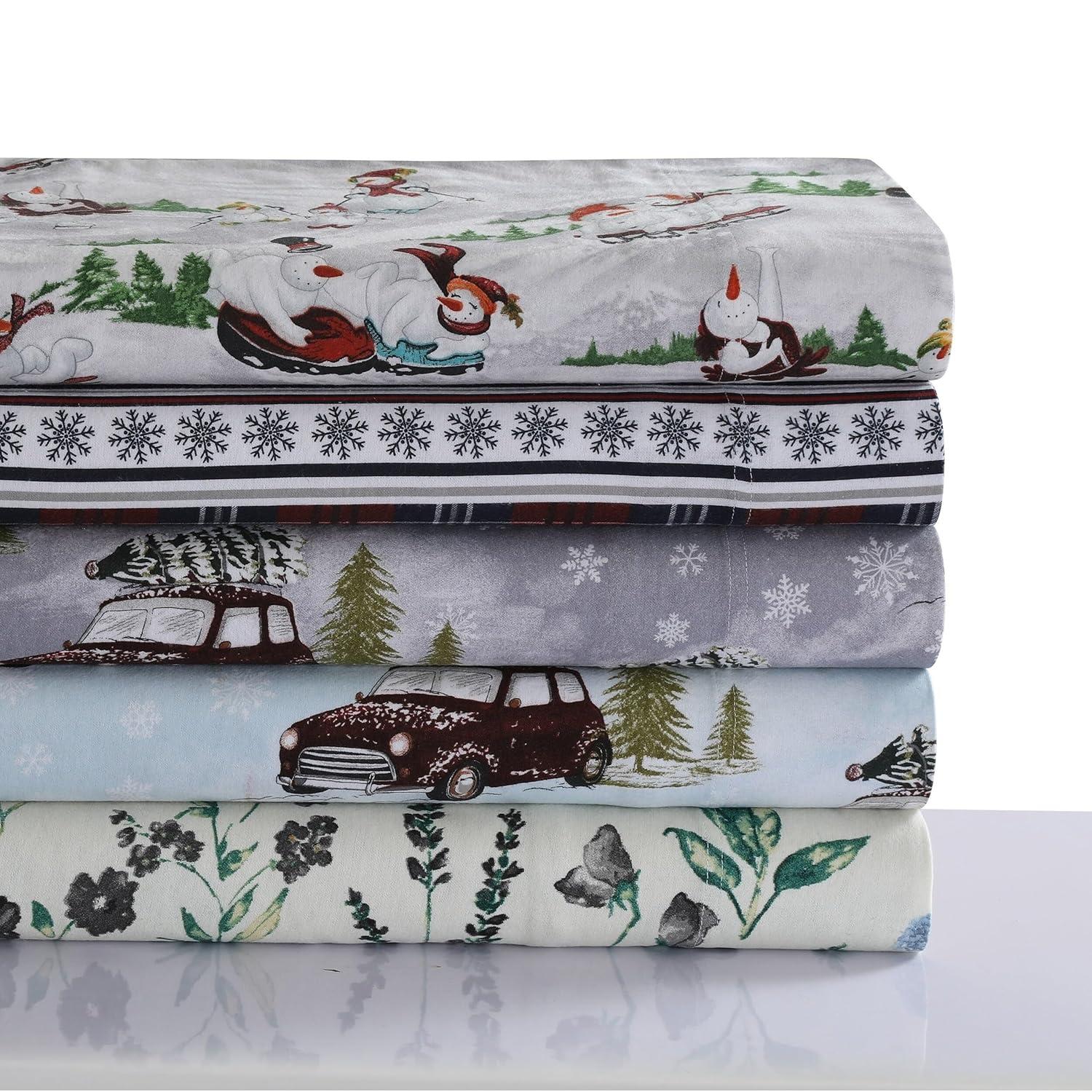 Tribeca Living Fleur Flannel Floral (Set of 2)