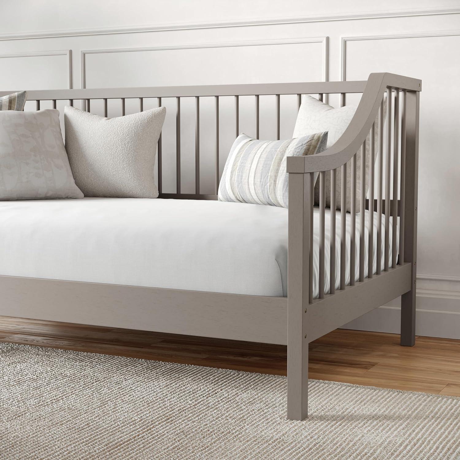 Martha Stewart Martha Stewart Neely Wooden Platform Daybed With Spindles And Wood Slat Foundation