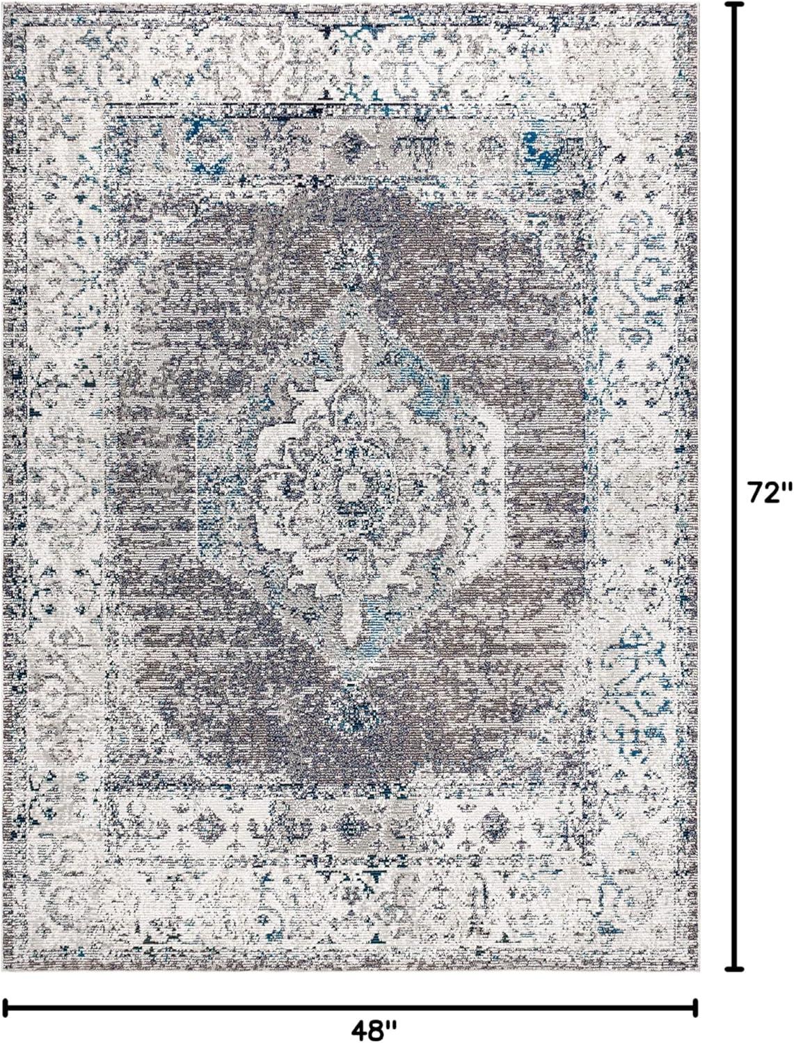 Ankara Vintage Medallion Area Rug - JONATHAN Y