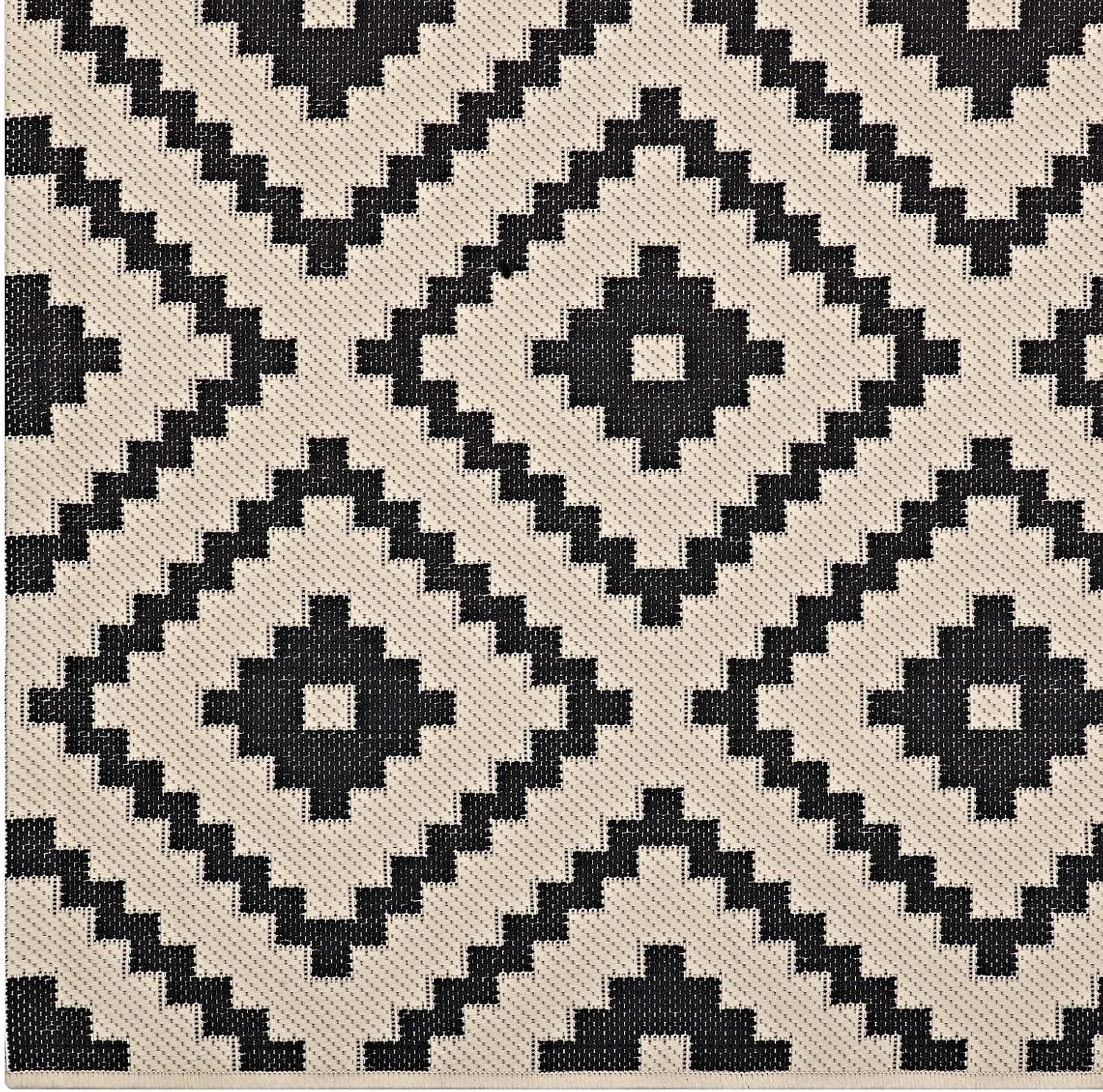 Modway Perplex Geometric Diamond Trellis Indoor and Outdoor Area Rug