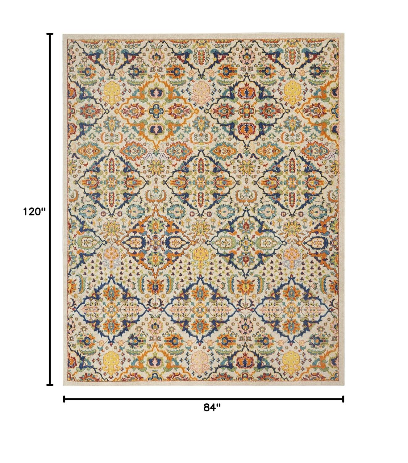 Nourison Allur Boho Indoor Area Rug Ivory Multicolor 7' x 10'