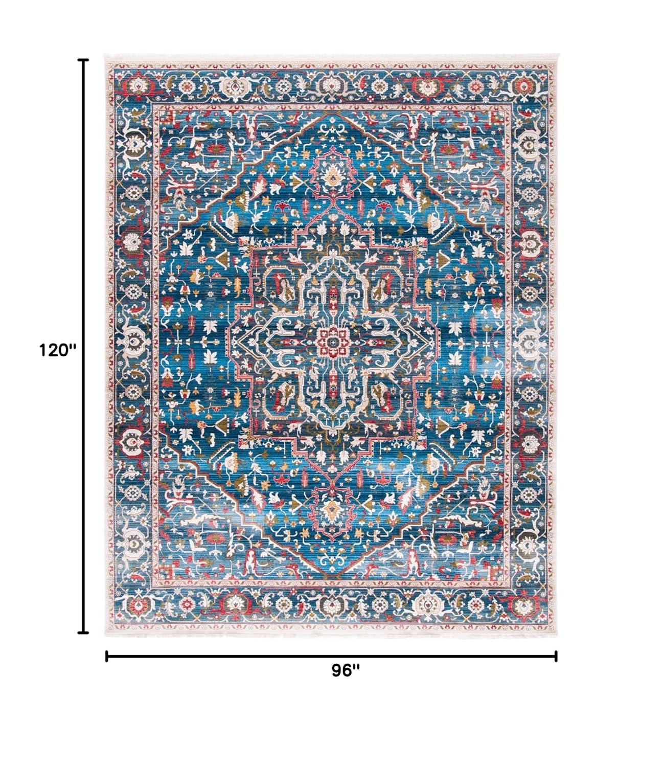 Vintage Persian VTP479 Power Loomed Indoor Area Rug - Blue/Ivory - 8'x10' - Safavieh