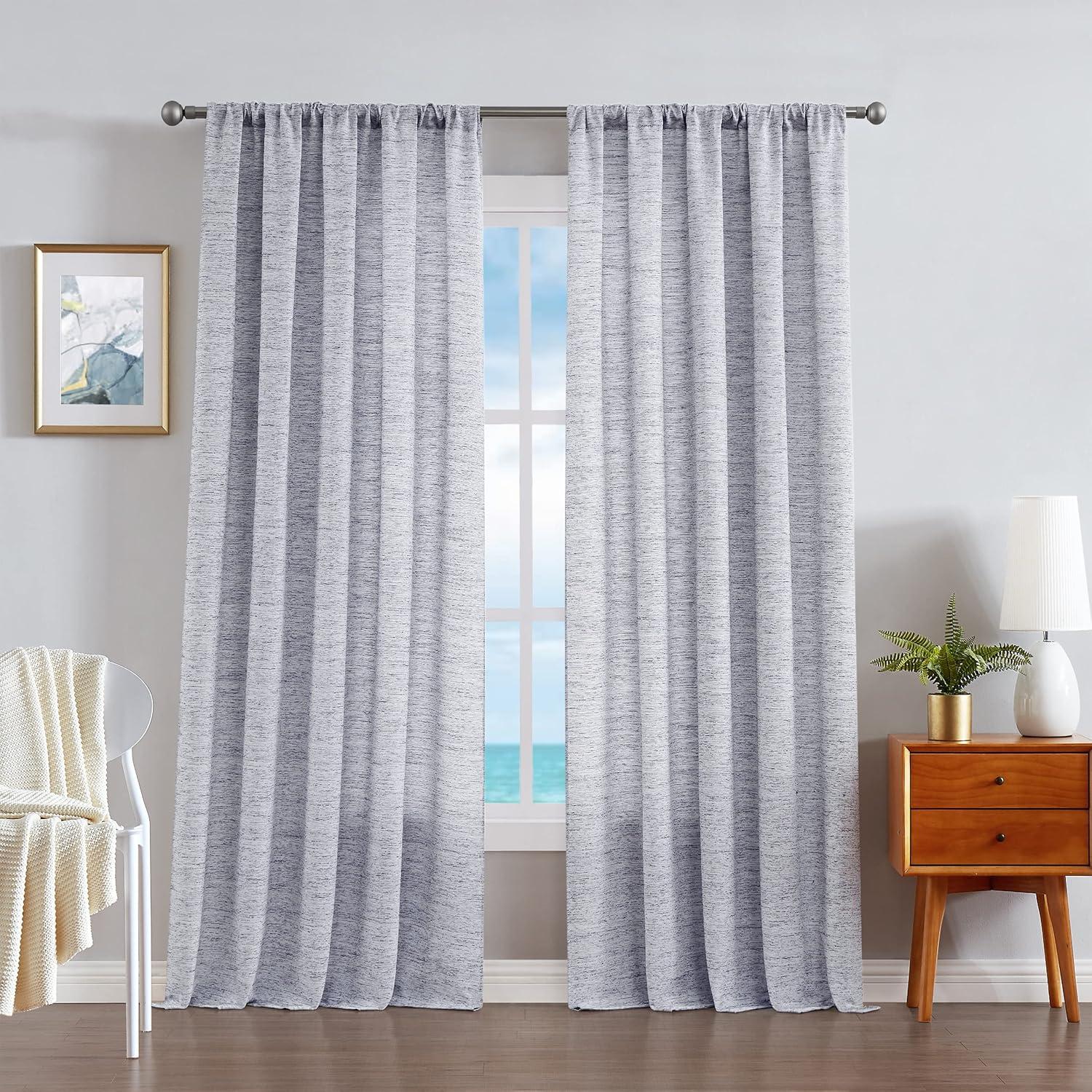 Nautica Nautica Light Filtering Rod Pocket Window Curtains Pair (Set of 2)