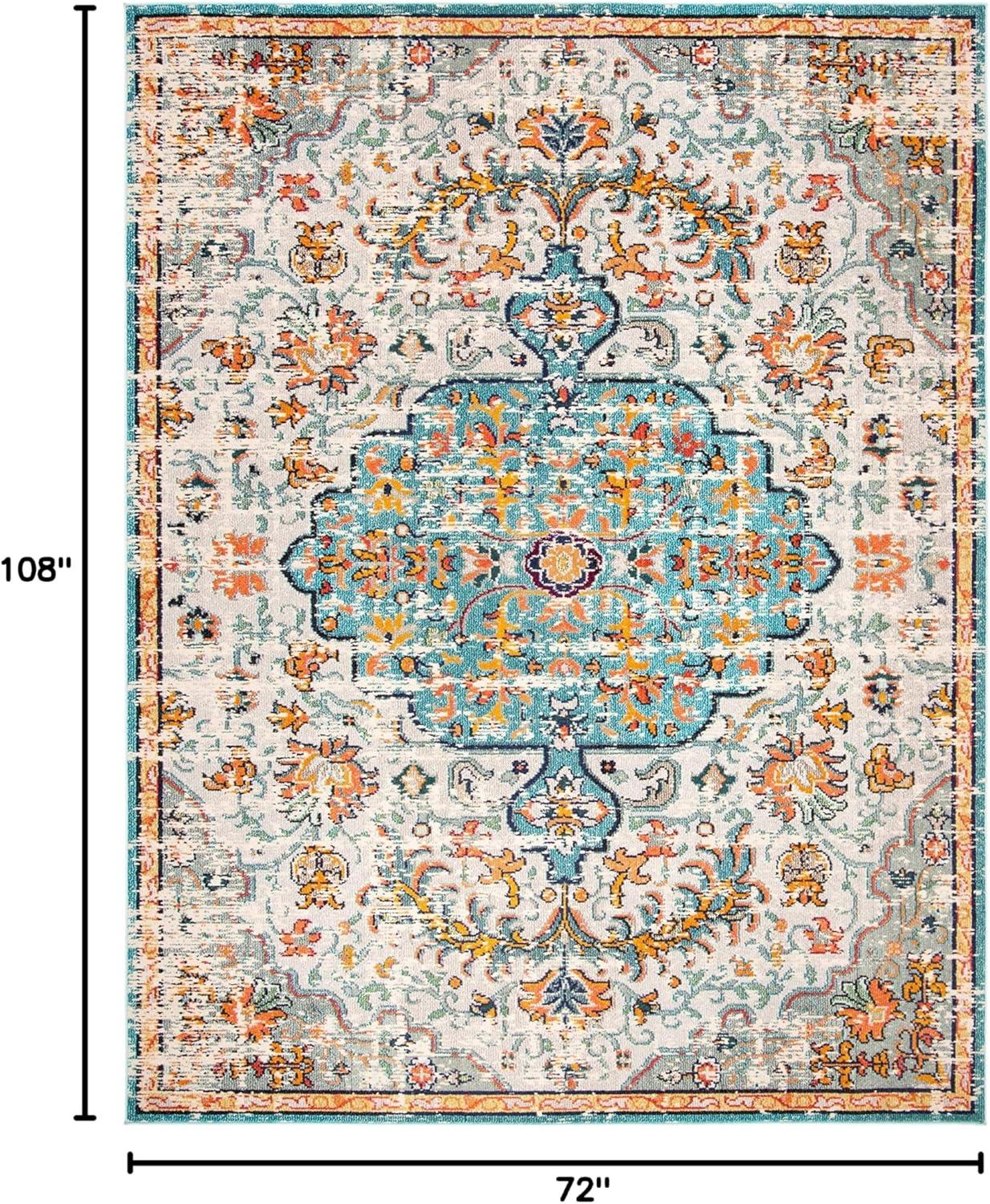 Madison MAD447 Power Loomed Indoor Area Rug - Grey/Light Blue - 6'x9' - Safavieh