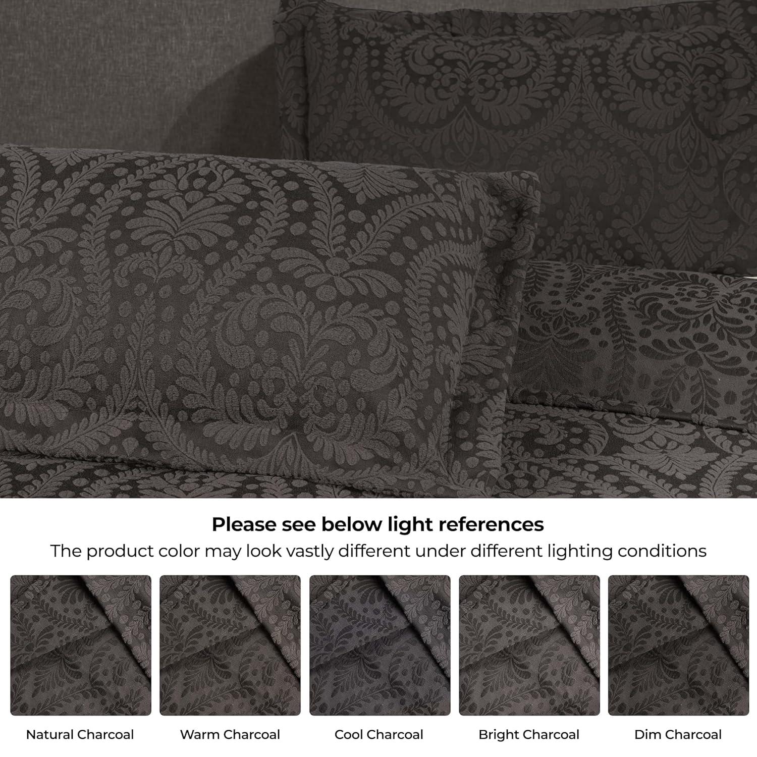 Superior Aspen Floral Scalloped Edge Cotton Blend Coverlet / Bedspread Set