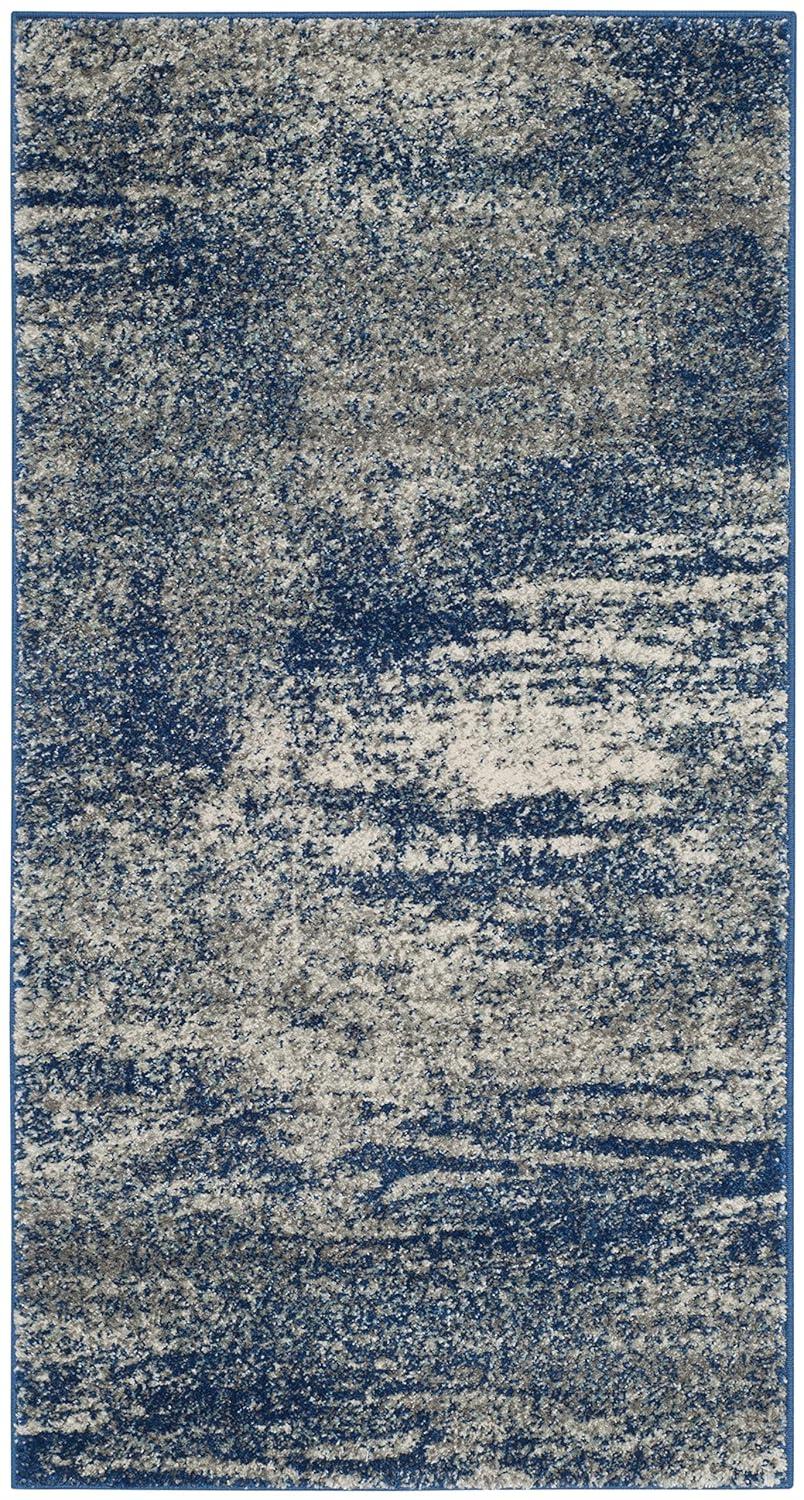 Evoke EVK272 Power Loomed Indoor Accent Rug - Navy/Ivory - 2'2"x4' - Safavieh