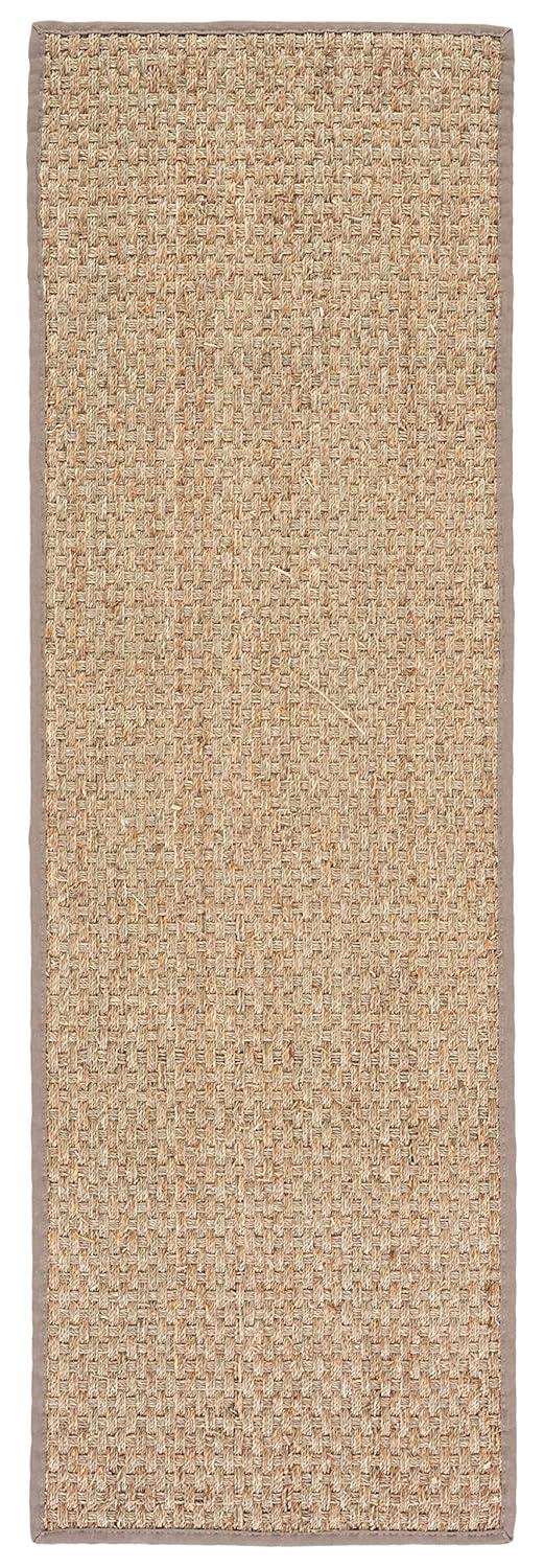 Natural Fiber NF114 Power Loomed Indoor Runner Rug - Natural/Grey - 2'6"x6' - Safavieh.