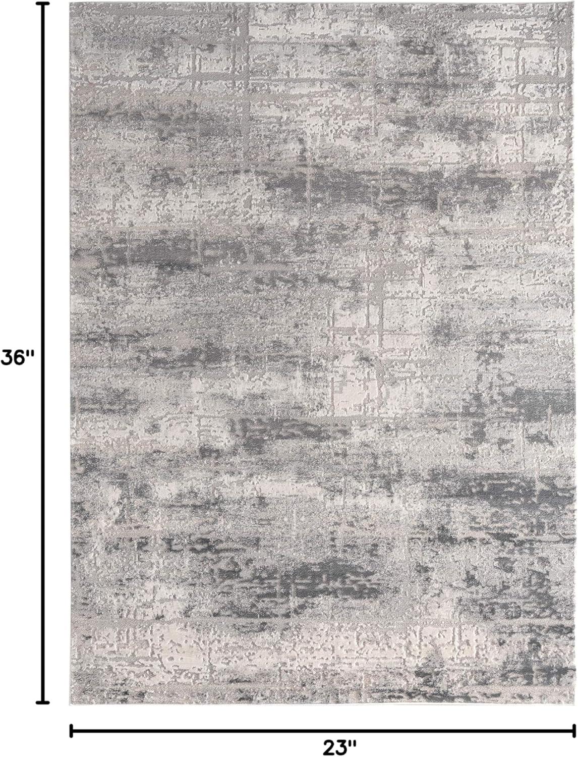 5 ft. 3 in. x 7 ft. 2 in. Cascades Mazama Contemporary & Transitional Rectangle Machine Made Area Rug, Grey